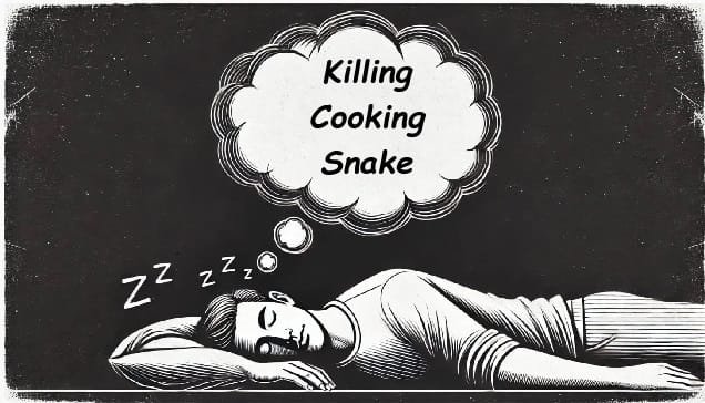cooking-or-killing-a-snake-in-a-dream