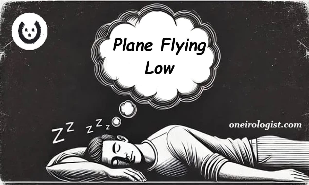 Image of sleeping man and dream bubble over his head for the post: Seeing-a-Plane-Flying-Low-in-a-Dream