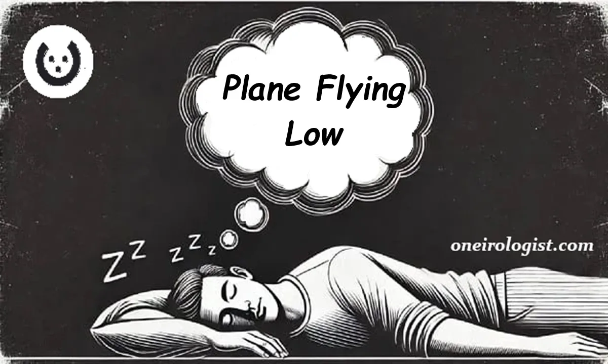 Image of sleeping man and dream bubble over his head for the post: Seeing-a-Plane-Flying-Low-in-a-Dream