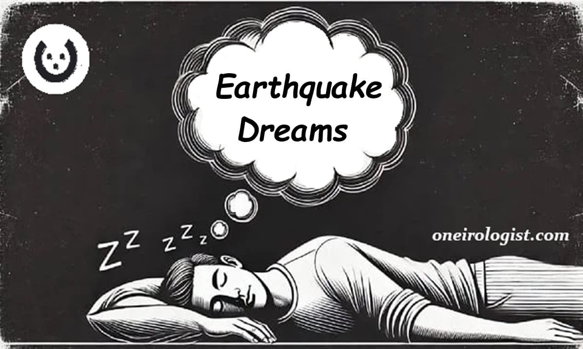 Image of sleeping man and dream bubble over his head for the post: Seeing-an-Earthquake-in-a-Dream